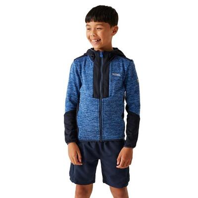 Kinder/kids dissolver x fleece full zip hoodie (olympisch blauw/navy)