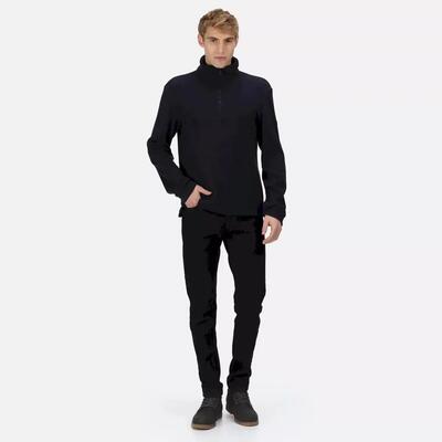 Heren lanchester quarter zip fleece top (marine)