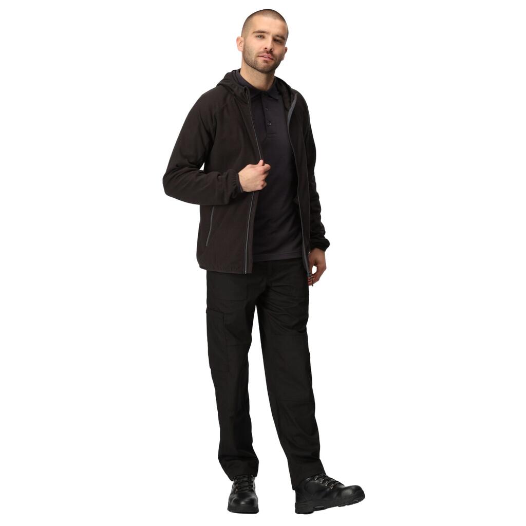 Mens Full Zip Fleece Jacket (Black/Seal Grey)