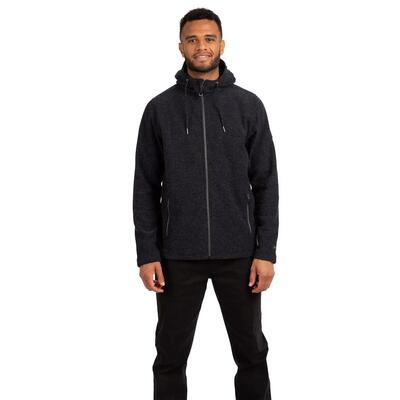 Heren sheelane marl fleece jas (zwart)