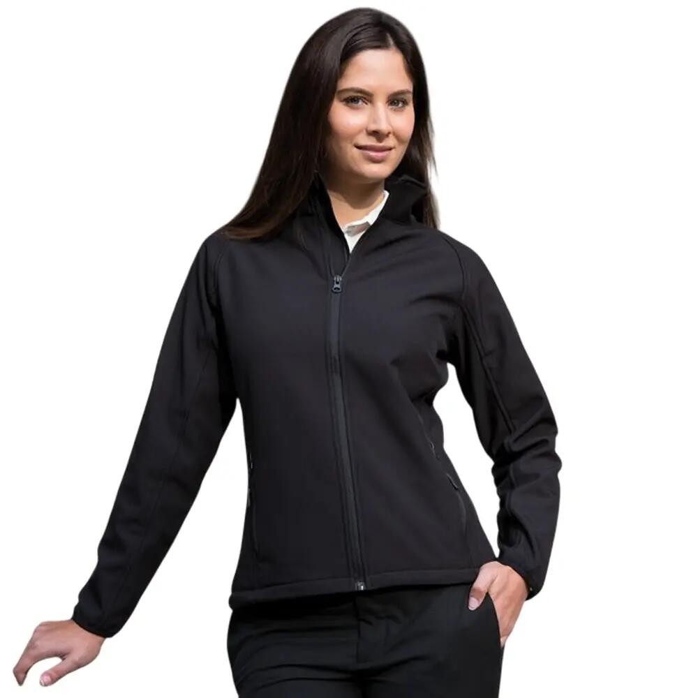 Core SoftshellJacke, bedruckbar Damen Schwarz/Schwarz 2/3