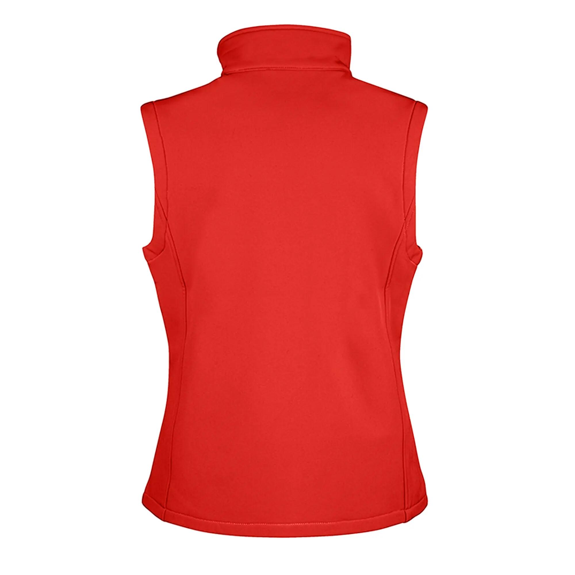 Core Soft Shell Bodywarmer Damen Rot/Schwarz 3/4
