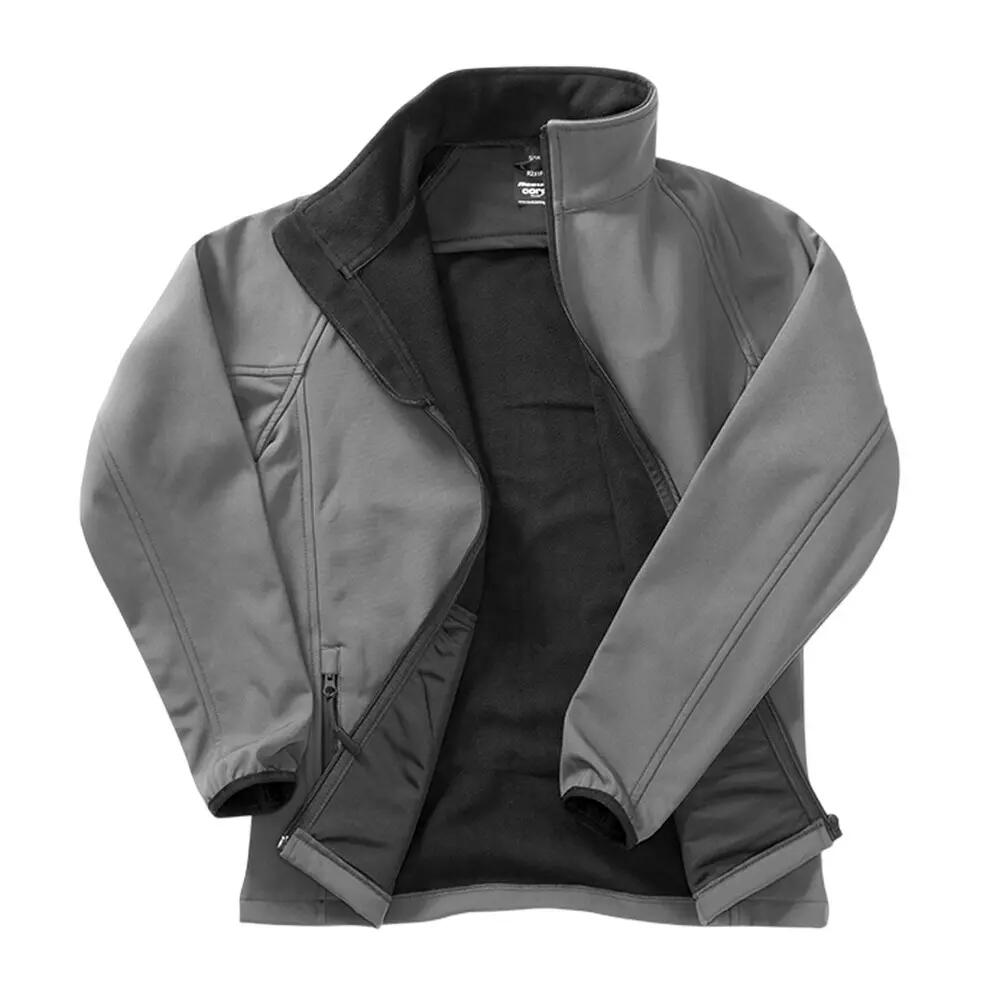 Womens/Ladies Core Printable Softshell Jacket (Charcoal / Black) 2/3