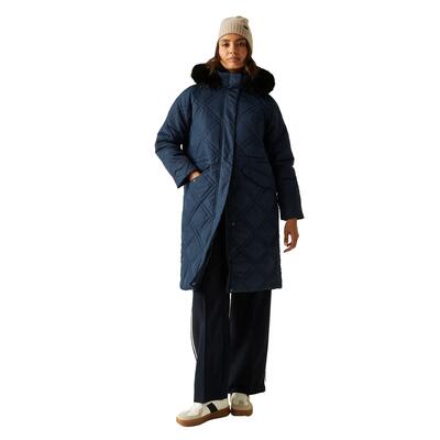 Dames freyla gewatteerde jas (marine)
