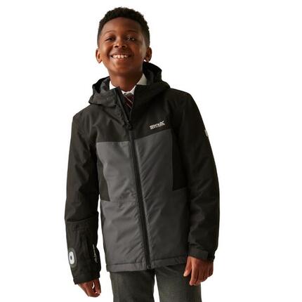 Veste Imperméable Isolante BEAMZ Enfant (Noir / Gris Foncé)