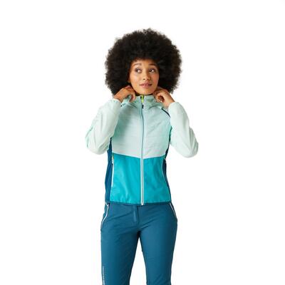 Dames steren ii hybride jas (wit/heatherblauw)