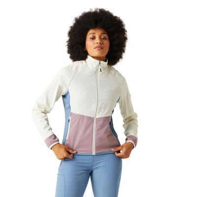 Dames steren ii hybride jas (wit/heatherblauw)