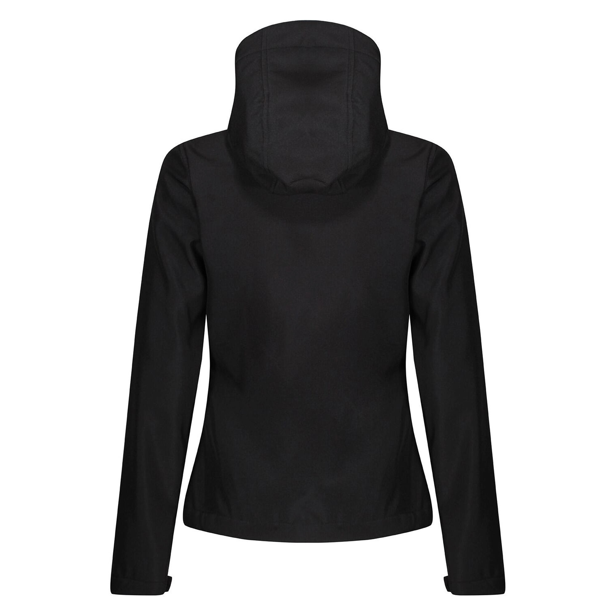 Dames 3 Layer Membrane Soft Shell Jas (Zwart) 3/4