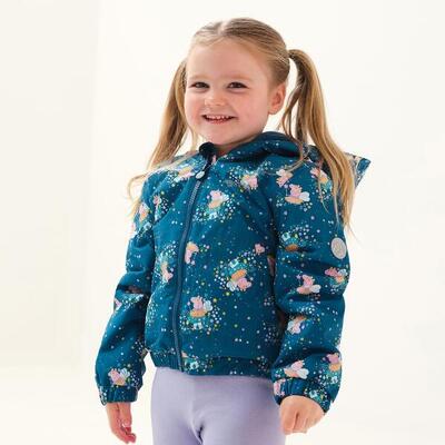 Kinderen/kinderen muddy puddle peppa pig fairy gewatteerd jasje (gulfstream)