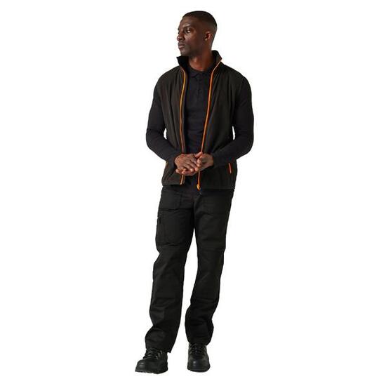 Veste Sans Manches Homme (Noir / Orange Vif)
