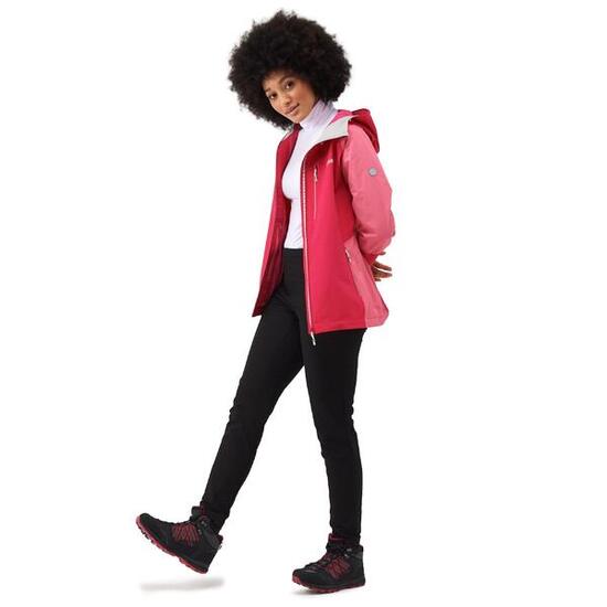 Highton IV" Regenmantel für Damen Pinker Trank/Flaumfußtaube Grau