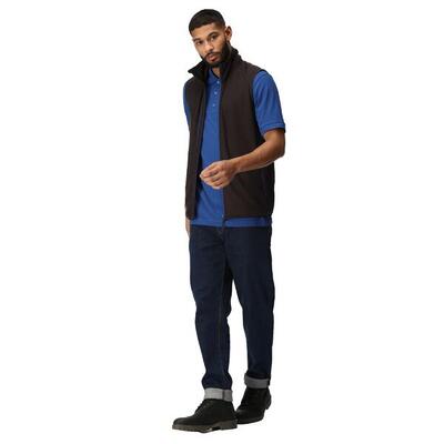 Heren fleece gilet (marine / frans blauw)