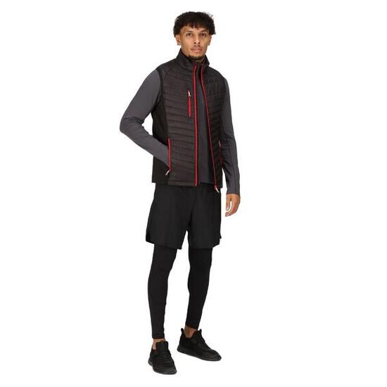 Veste Sans Manches Homme (Noir / Rouge Classique)