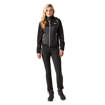 Dames steren hybride jas (zwart)