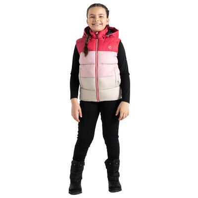 Kinder/kinder jolly gewatteerd gilet (bessenroze/klein mauve)