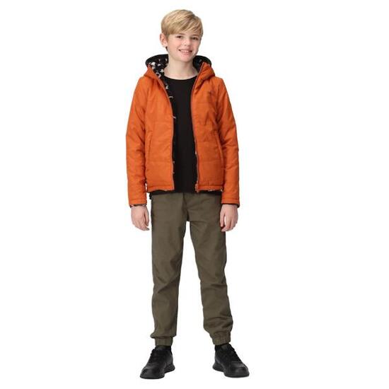 Giacca Camo Reversibile Bambini Regatta Kyrell Rame Bruciato Nero