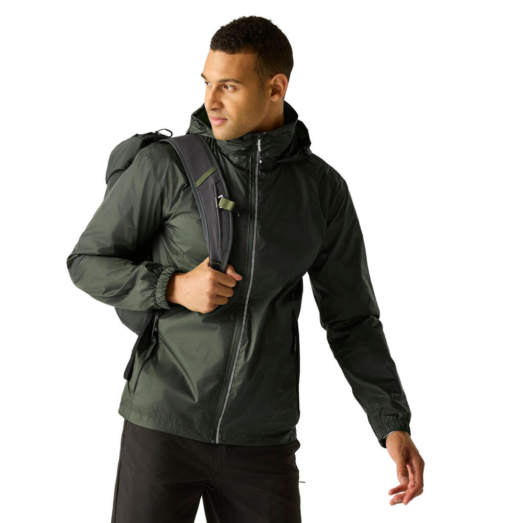 Mens Lyle IV Waterproof Hooded Jacket (Dark Khaki)
