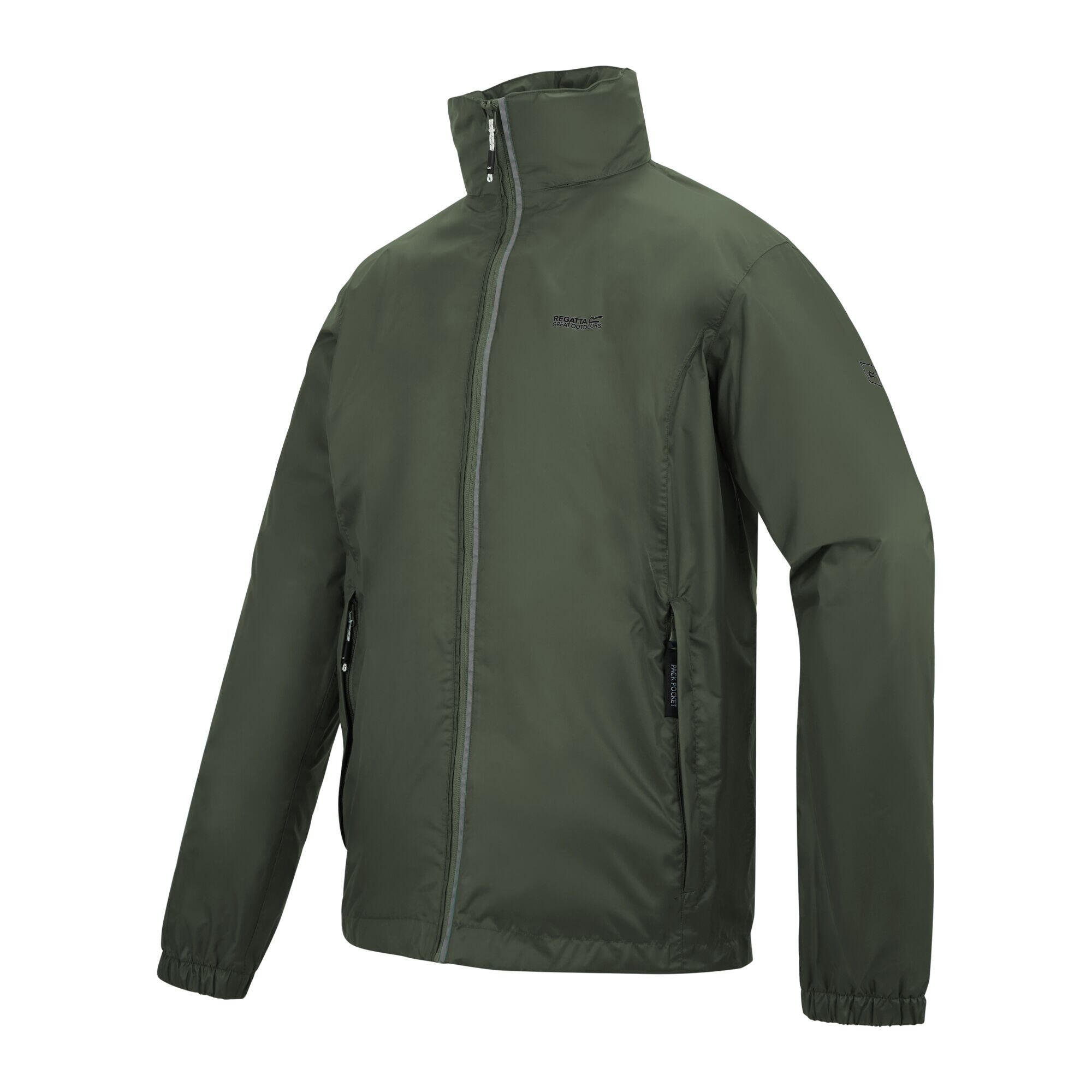 Giacca Impermeabile Con Cappuccio Uomo Regatta Lyle IV Cachi Scuro 4/5