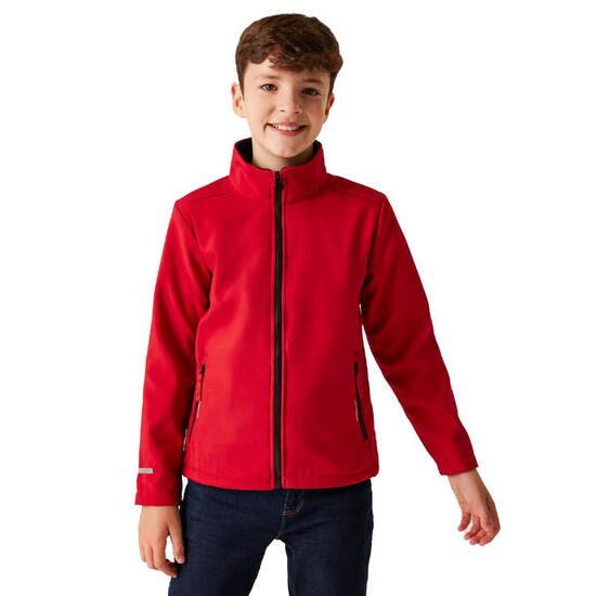Veste Softshell Enfant (Rouge Classique / Noir)