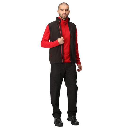 Veste Sans Manches Homme (Noir / Rouge Classique)