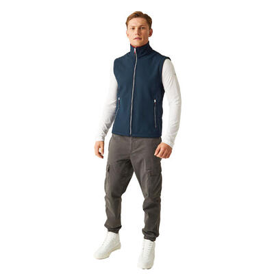 Heren softshell 2laags bodywarmer (zwart/minaalgrijs)