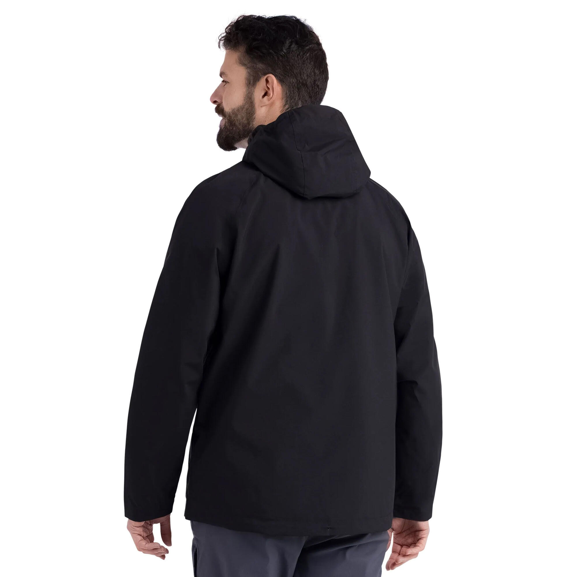 Giacca Impermeabile Uomo Trespass Carnish Nero 4/5
