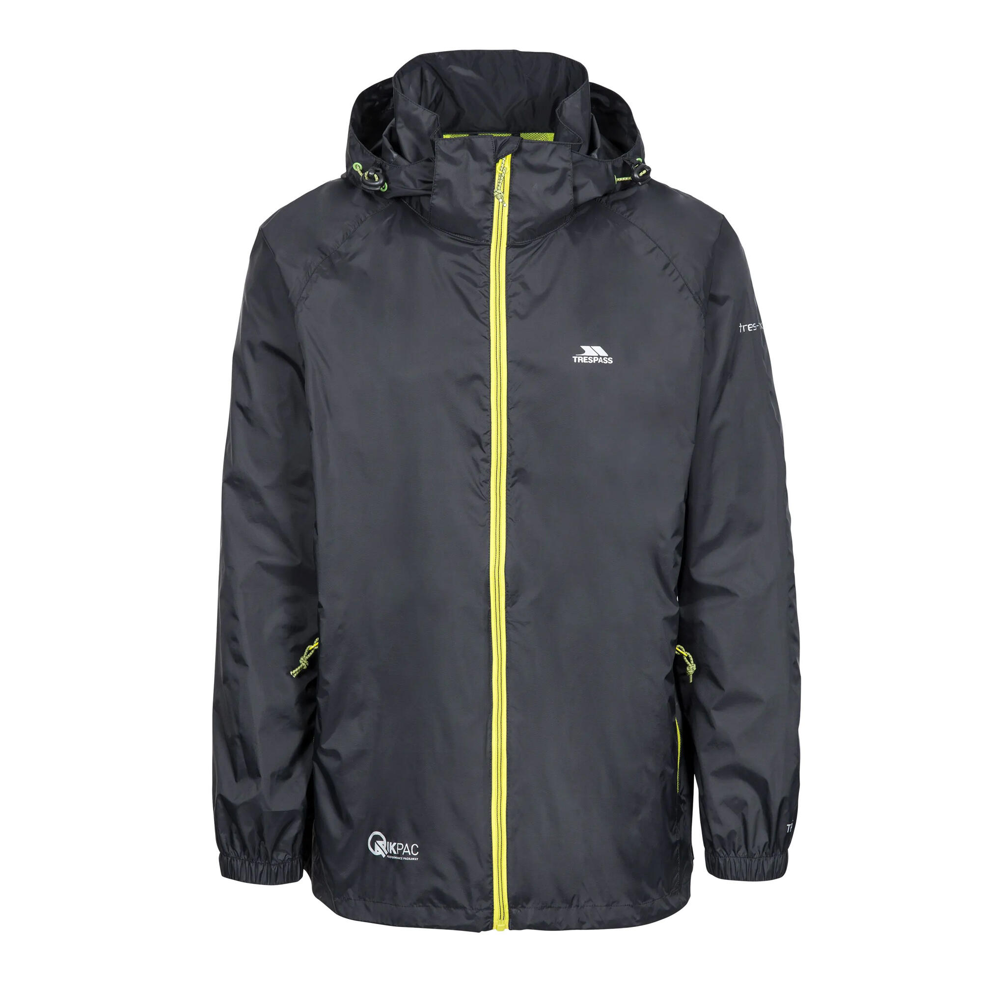 Unisex Qikpac X Opbergbare Jas (Zwart) 2/5