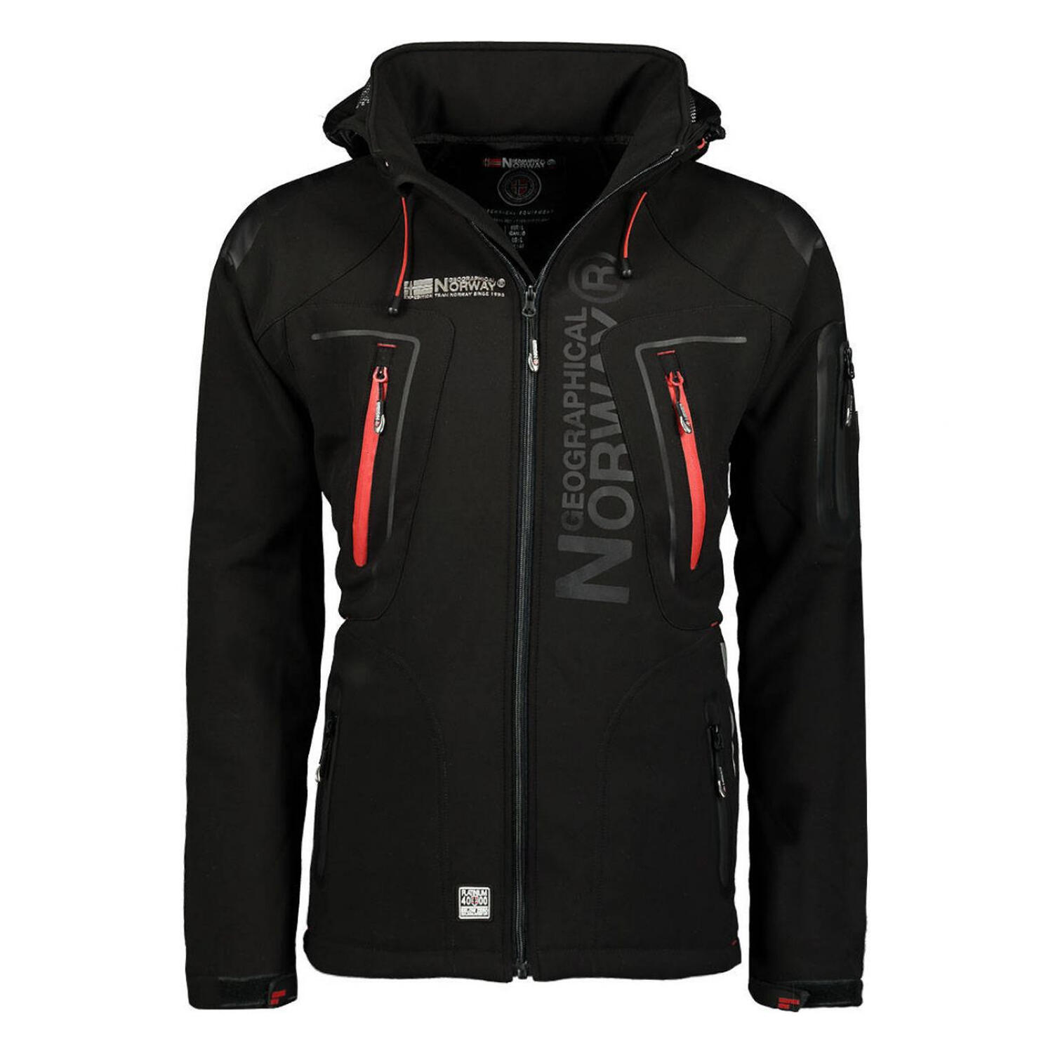 Veste Softshell TECHNO Homme (Noir / Orange) 2/5
