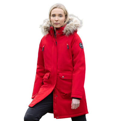 Dames dana donzen jas (zwarte mergel)