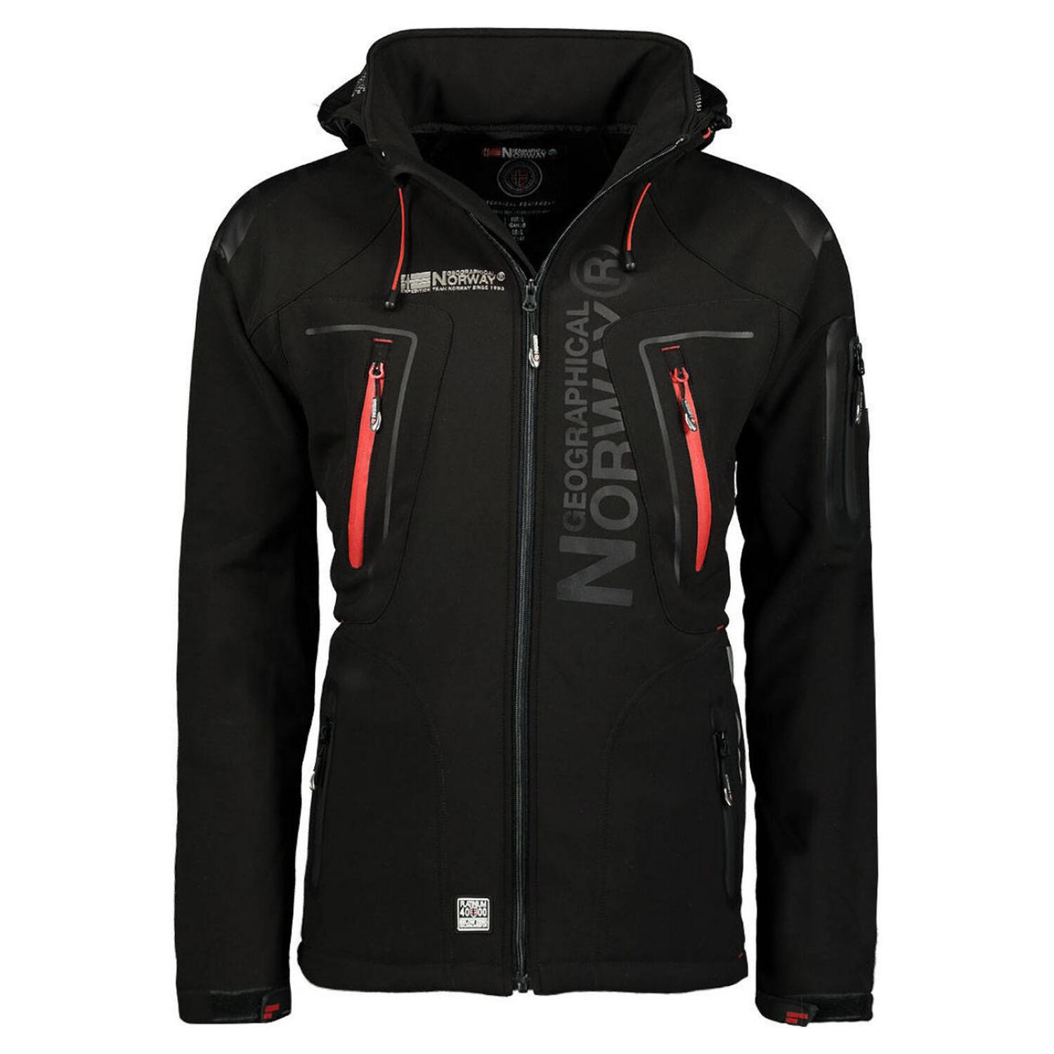 Veste Softshell TECHNO Homme (Noir / Rouge) 2/4