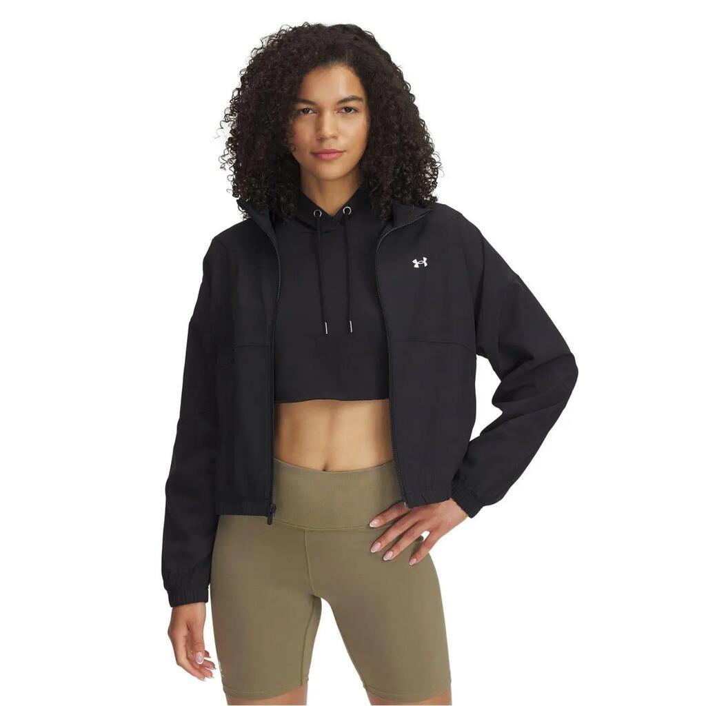 Womens/Ladies Rival Mock Neck Bomber Jacket (Black)