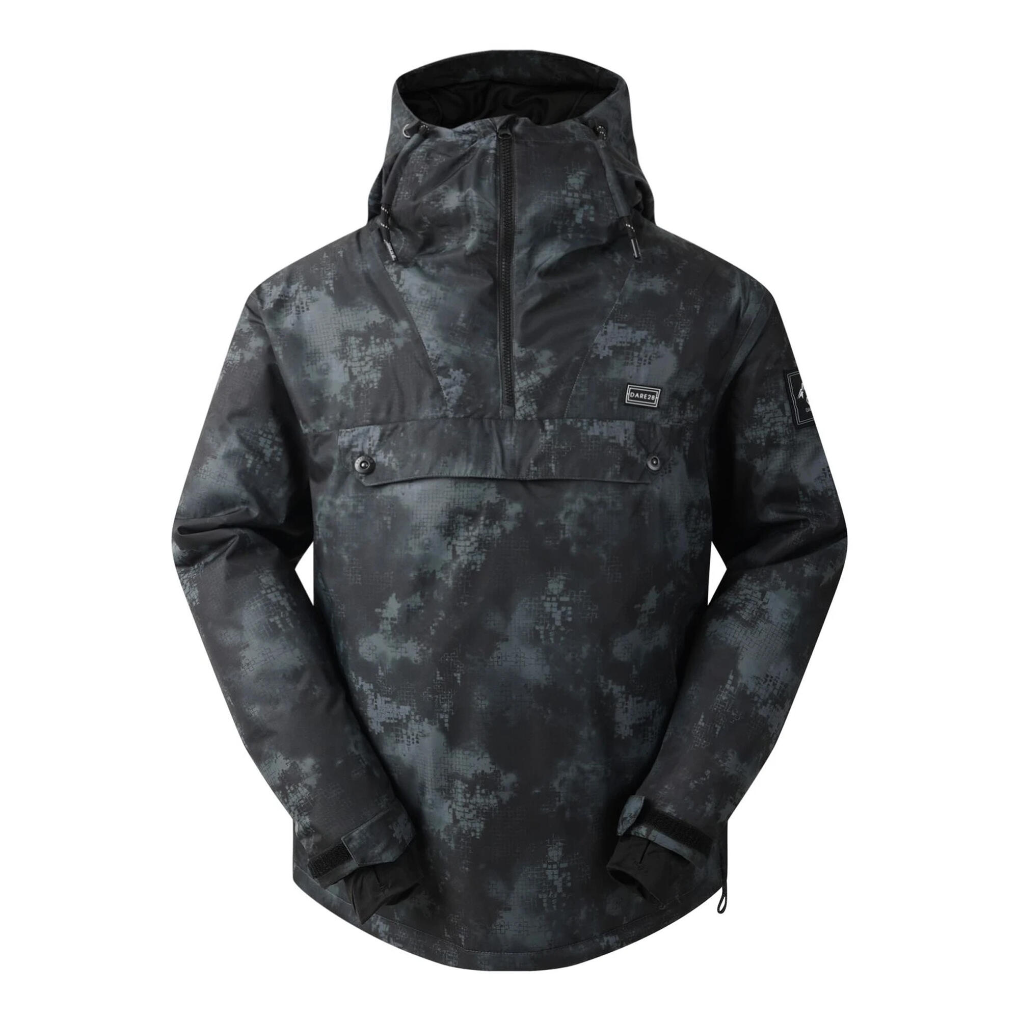 Mens Freeride II Distressed Overhead Ski Jacket (Iron Gate) 2/5