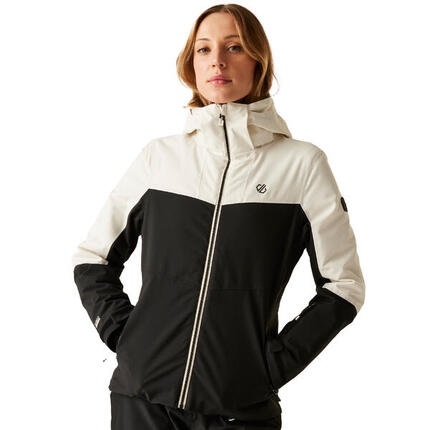 Blouson De Ski Imperméable ICED Femme (Blanc / Noir)