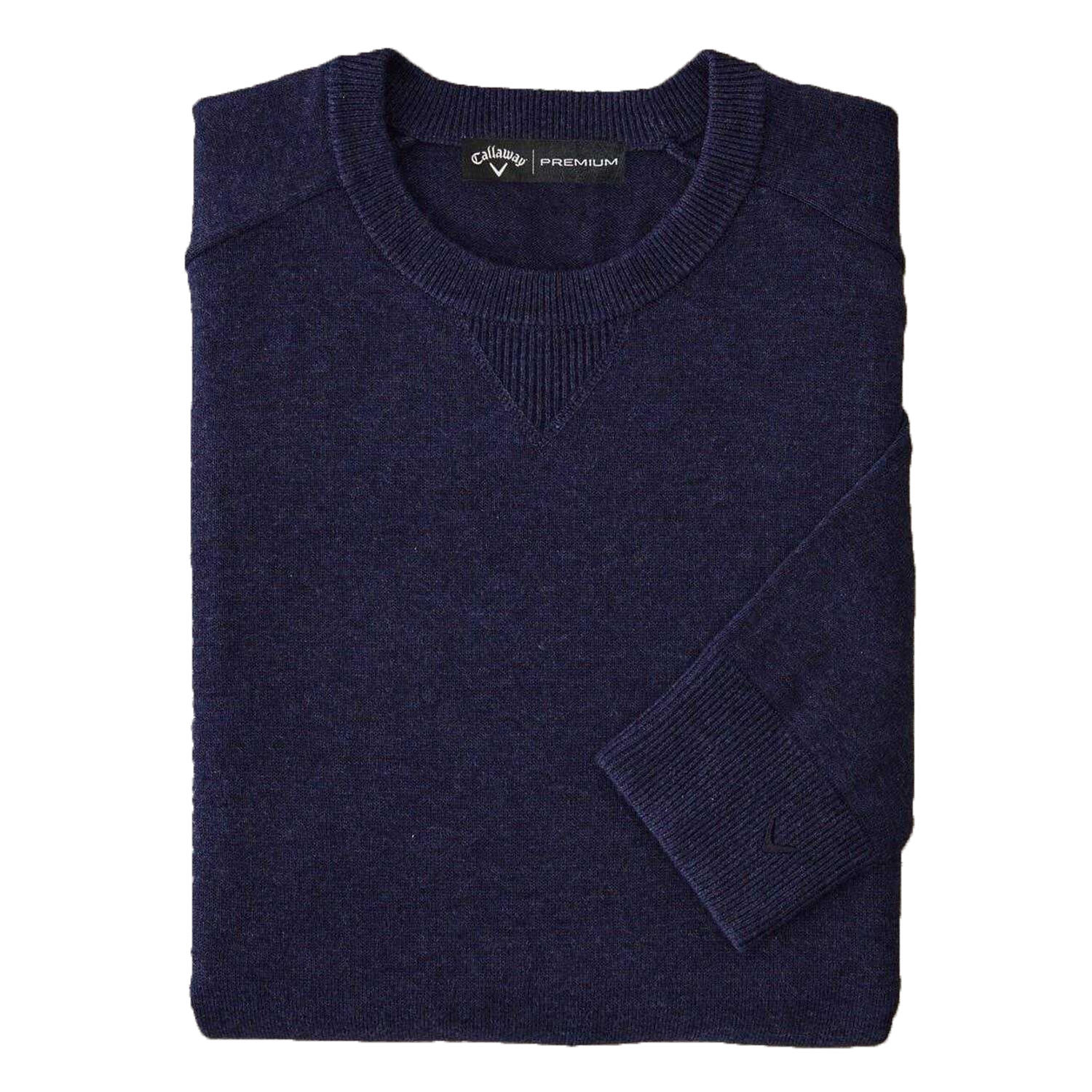 Callaway Mens Plain Merino Wool Long-Sleeved Jumper