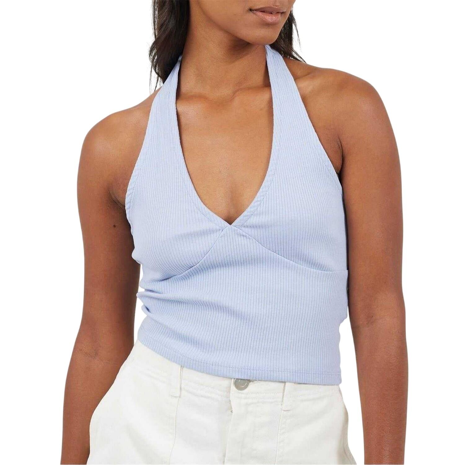 Brave Soul Womens/Ladies Halter Neck Sleeveless Crop Top