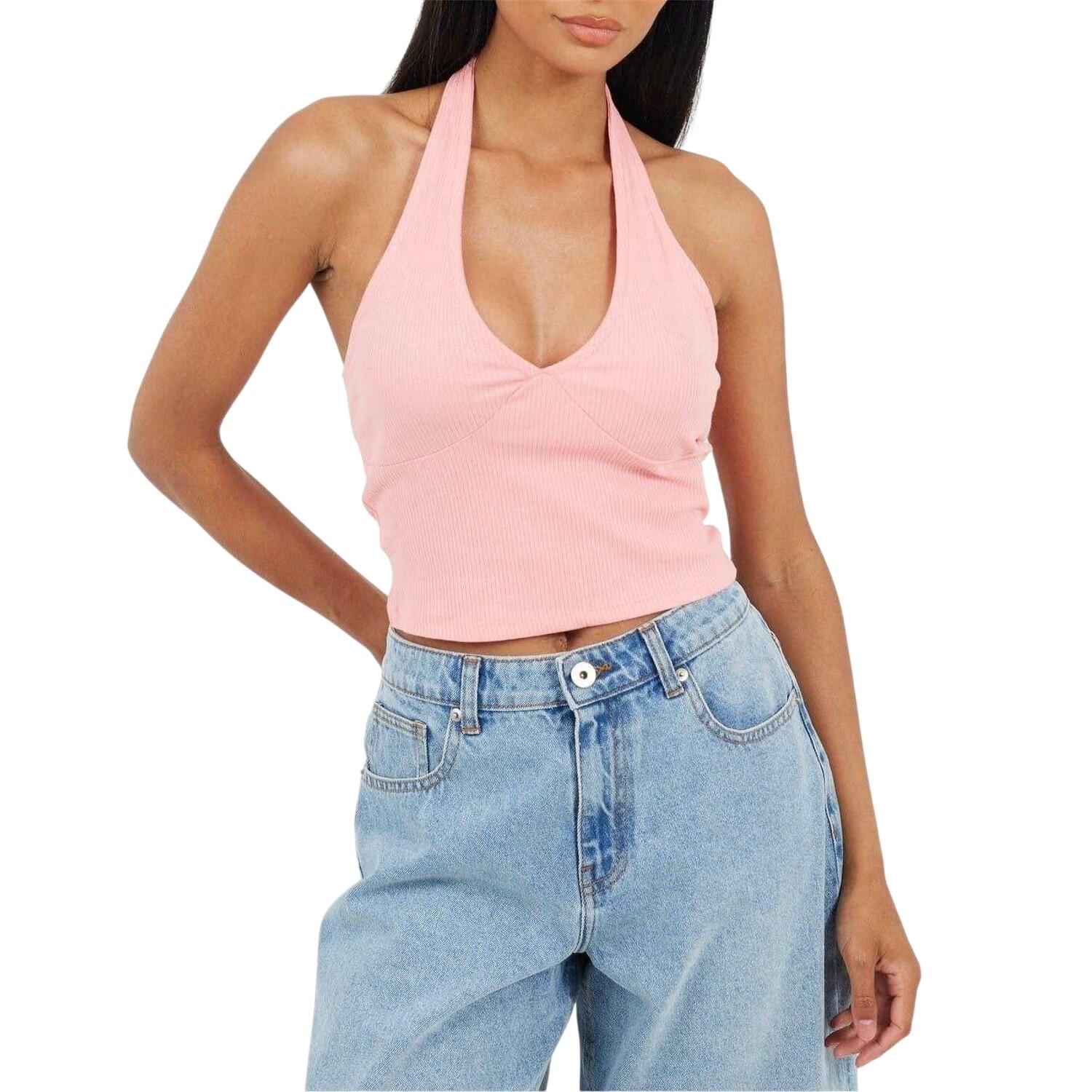 Brave Soul Womens/Ladies Halter Neck Sleeveless Crop Top