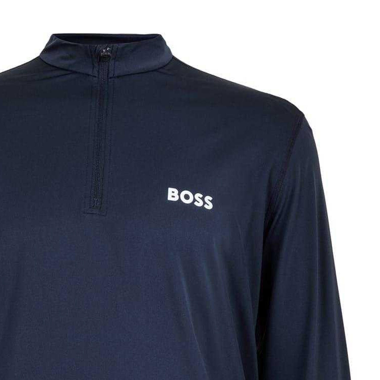 Boss Mens Performance Quarter Zip Long-Sleeved Top