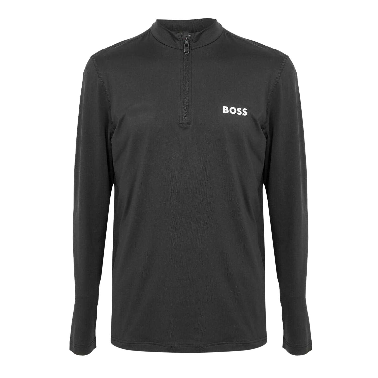 Boss Mens Performance Quarter Zip Long-Sleeved Top