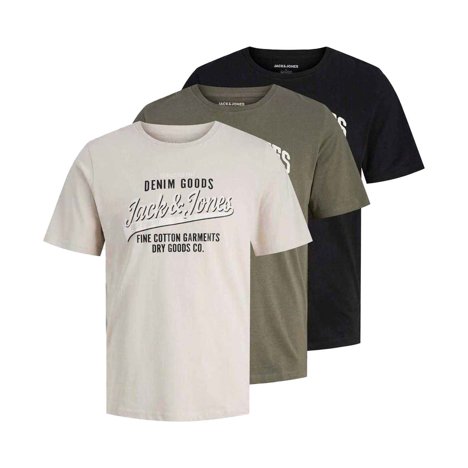 Jack And Jones Mens Ethan T-Shirt (Pack of 3)