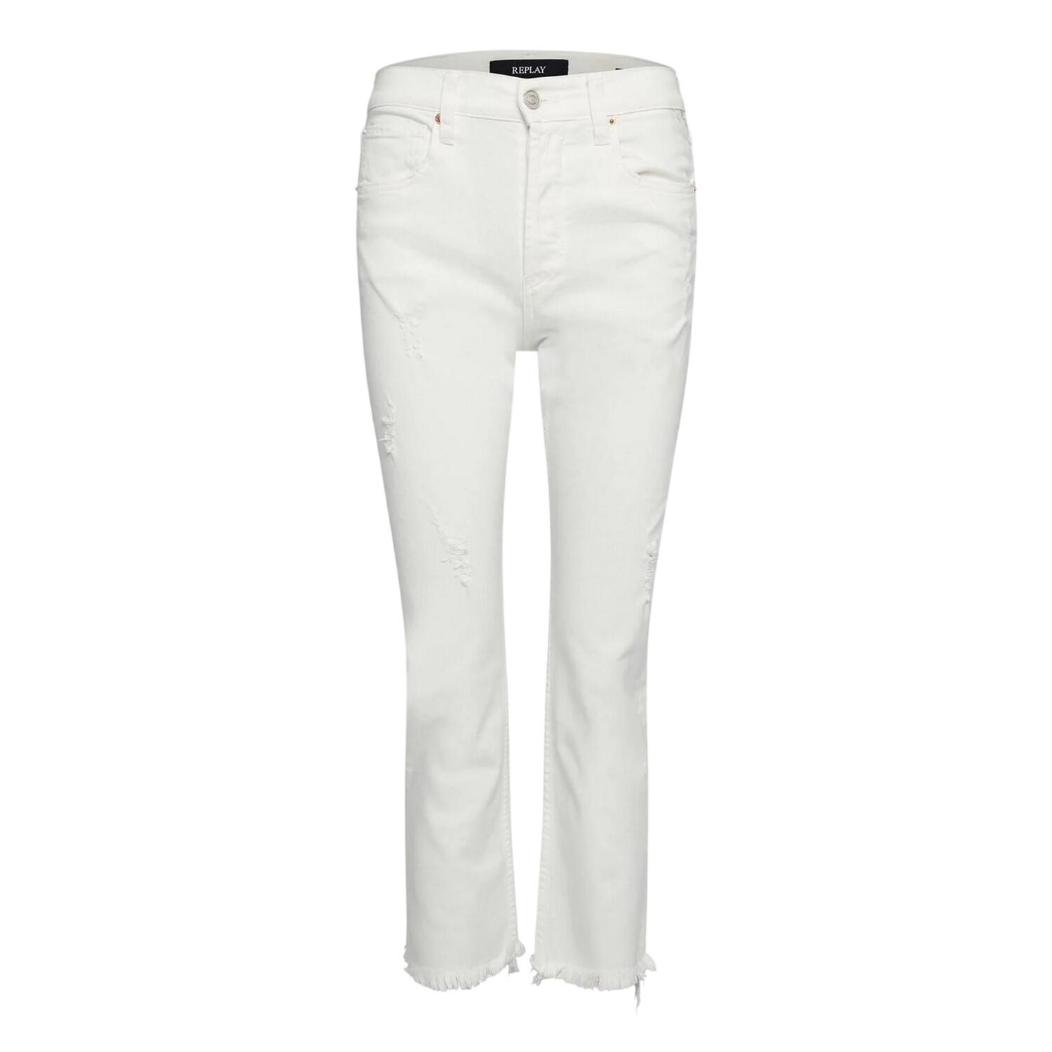 Replay Womens/Ladies Cotton Plain Cropped Straight Jeans