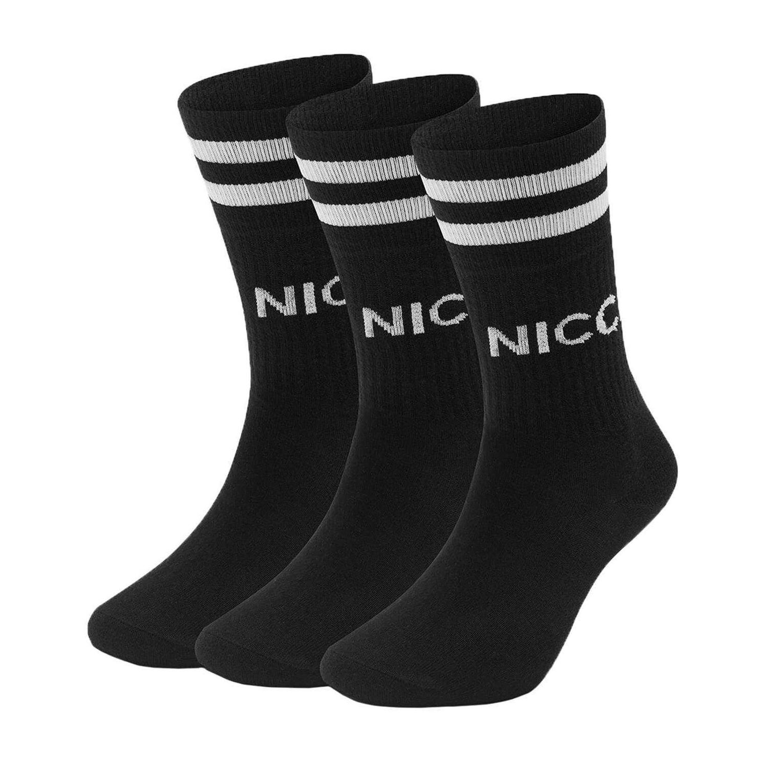 Nicce Mens Contrast Striped Crew Socks (Pack of 3)