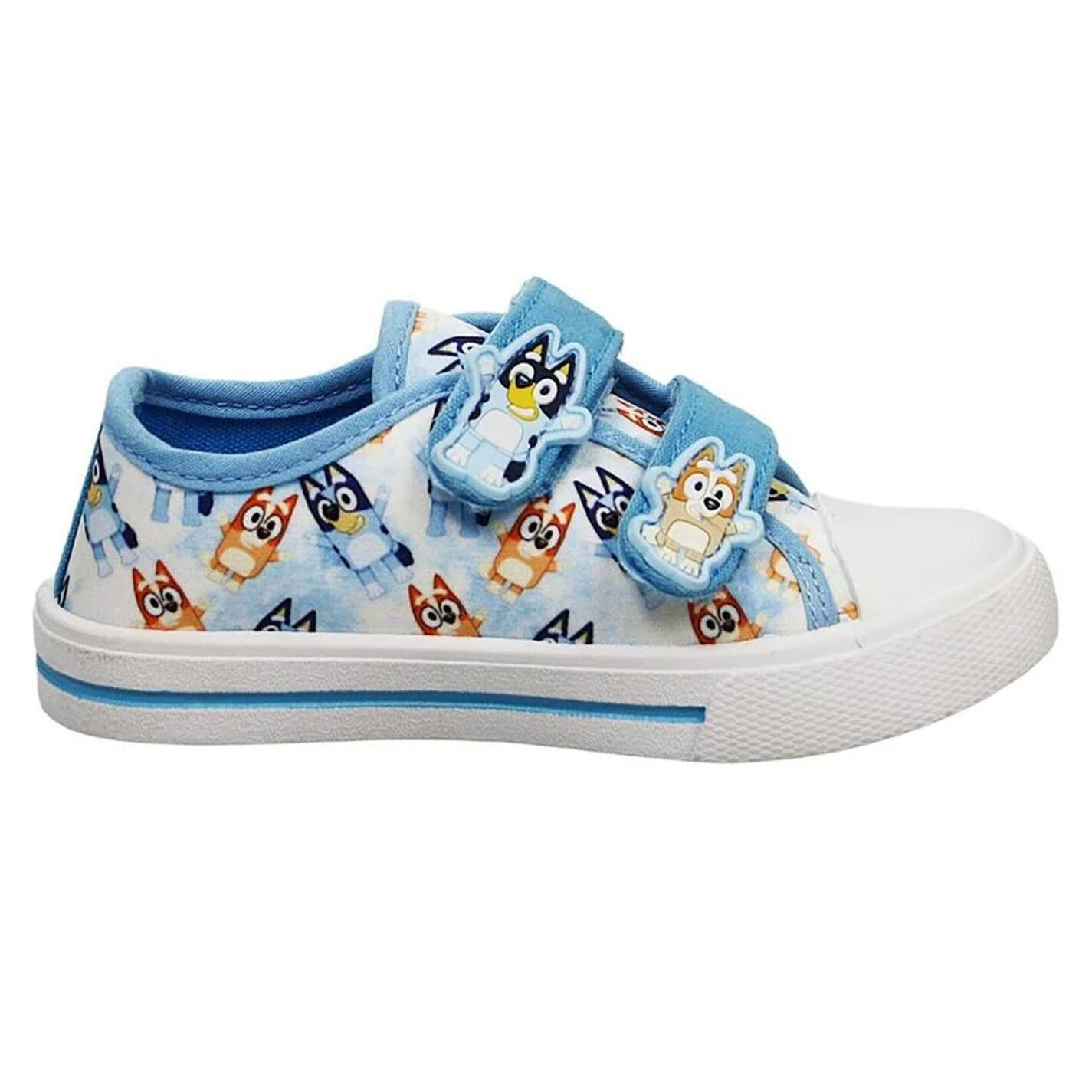 Bluey Childrens/Kids Bluey & Bingo Canvas Hook and Loop Flat Trainers