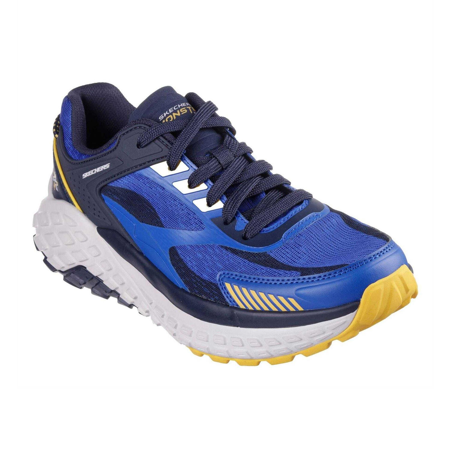 Skechers Mens Monster Evo Leather Low Cut Running Trainers