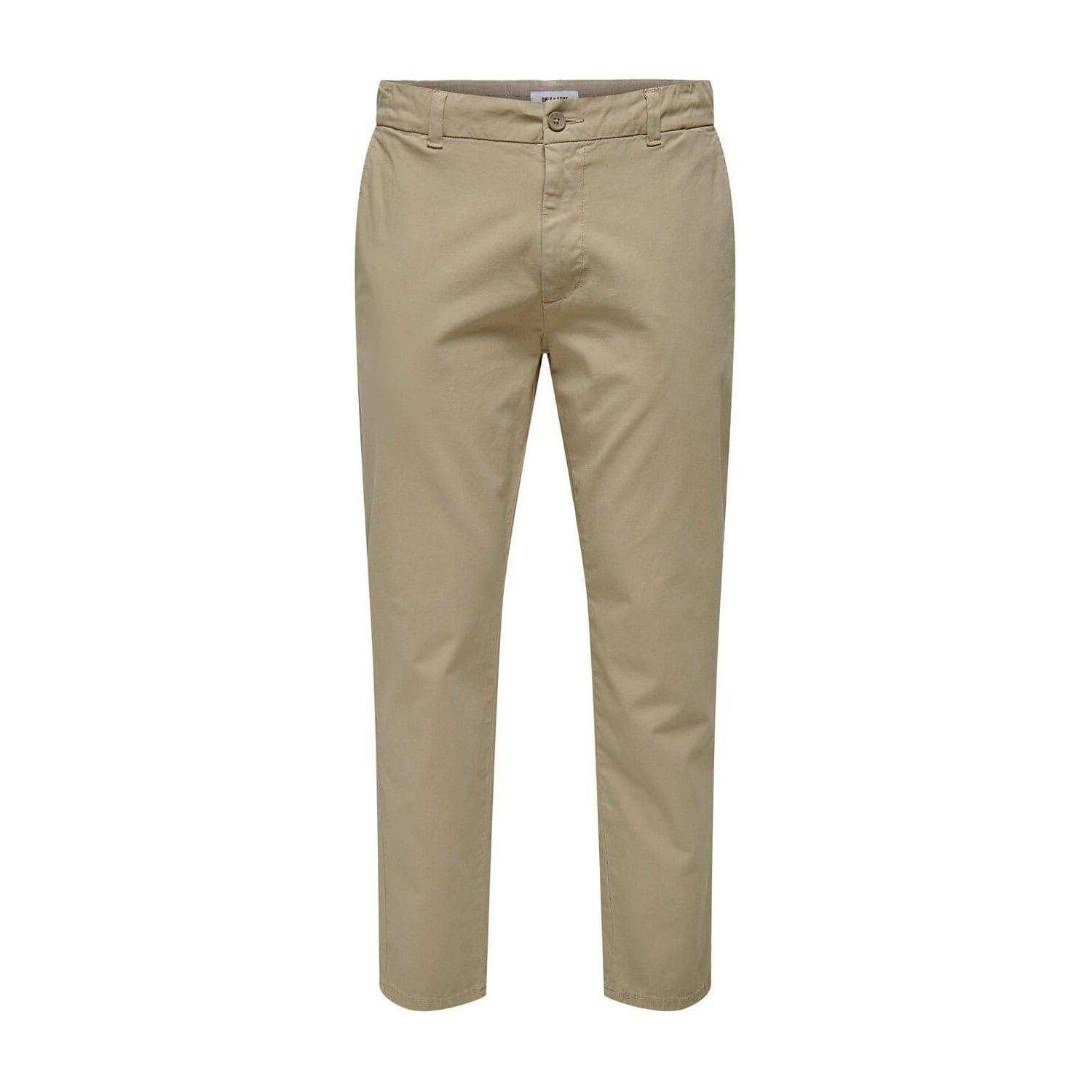 Only Mens Solid Chinos