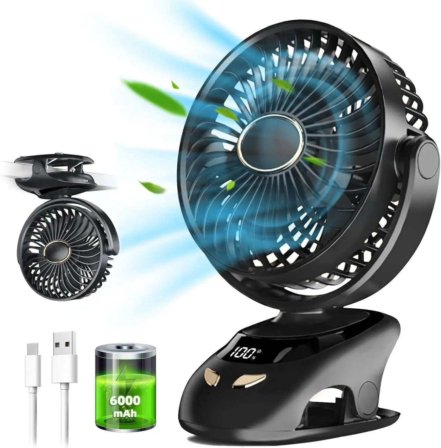 Small Desk Clip-On Fan Portable