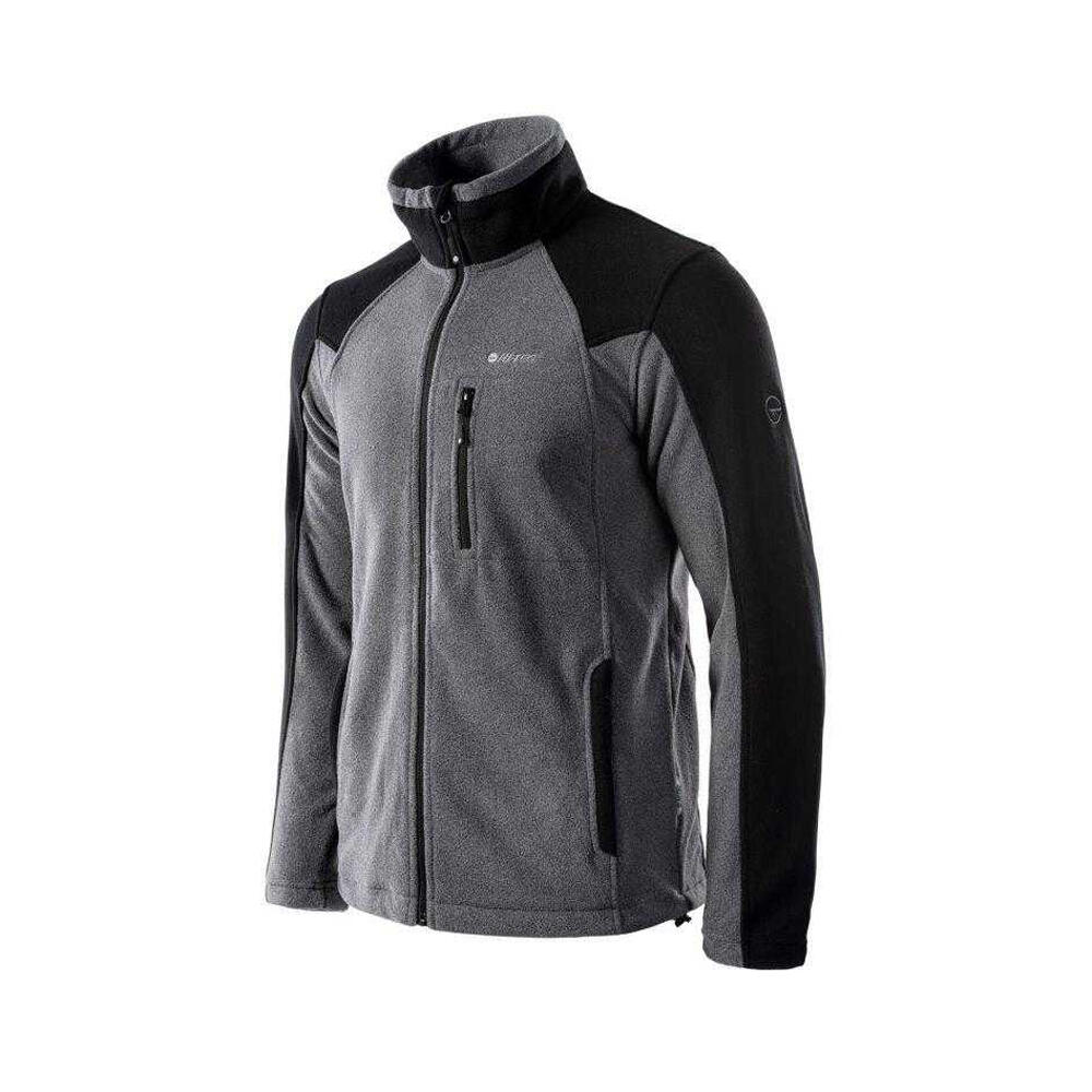 Giacca Pile Polare Uomo Hi-Tec Monar Grigio Nero 3/3