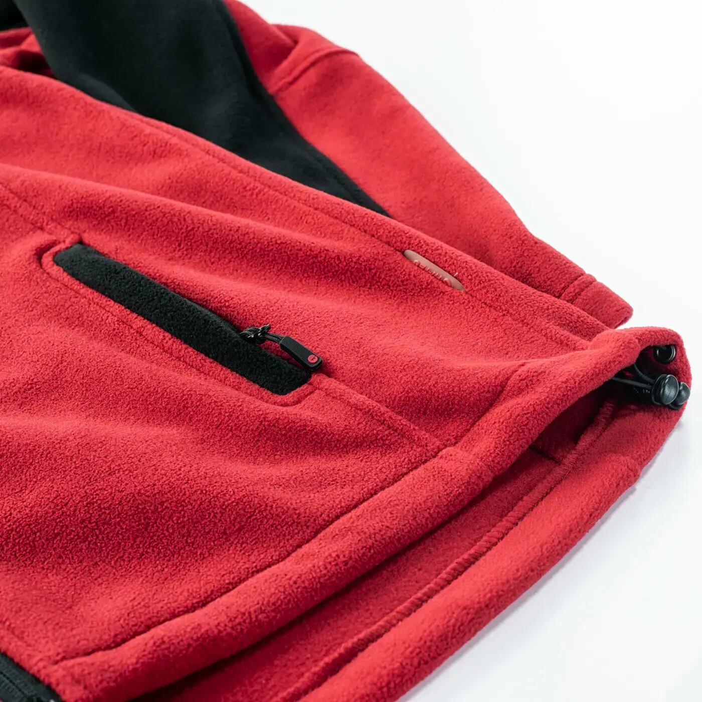 "Monar" Jacke für , Dickes Fleece Herren Rot/Schwarz 5/5