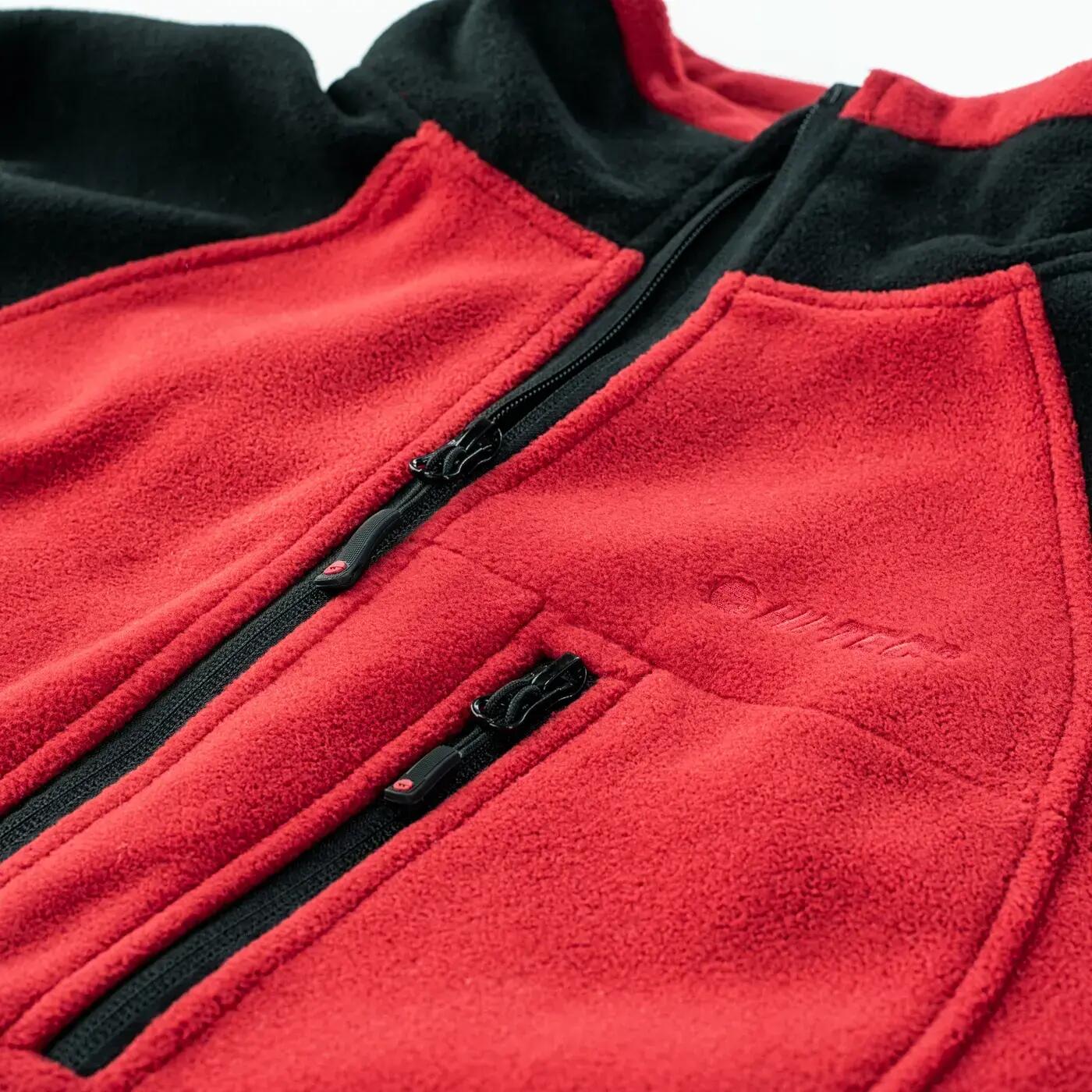 "Monar" Jacke für , Dickes Fleece Herren Rot/Schwarz 4/5