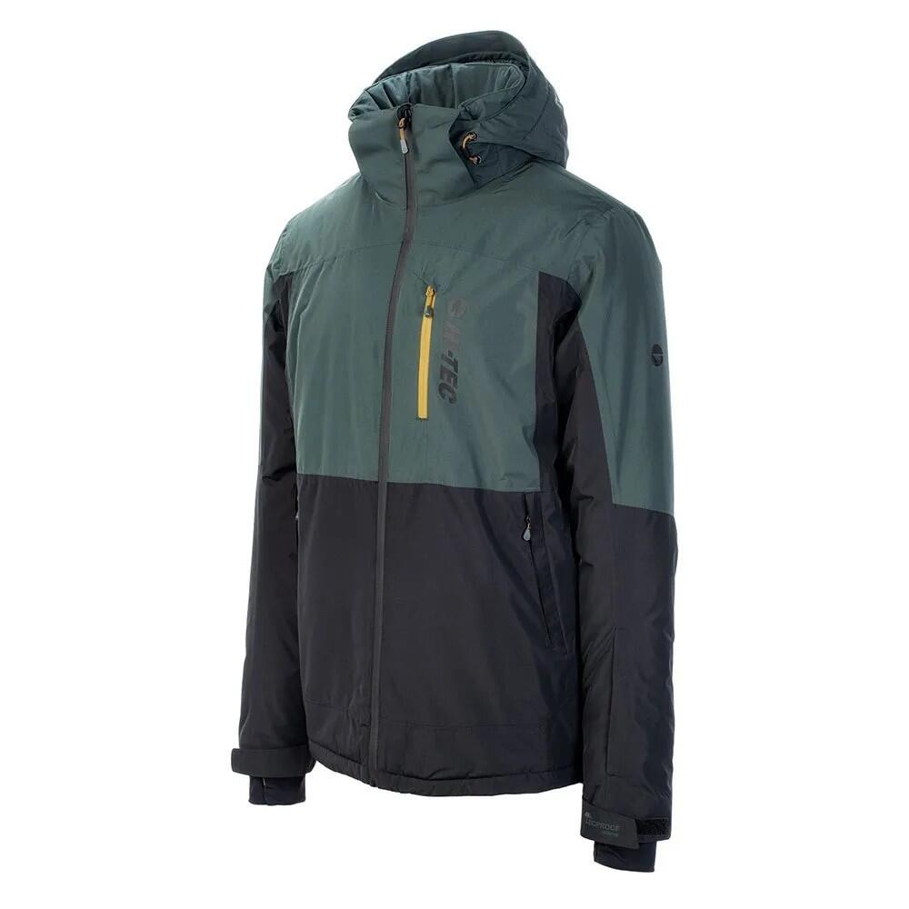 Uomo Blocchi Di Colore Giacca Hi-Tec Moren Nero Verde 3/5