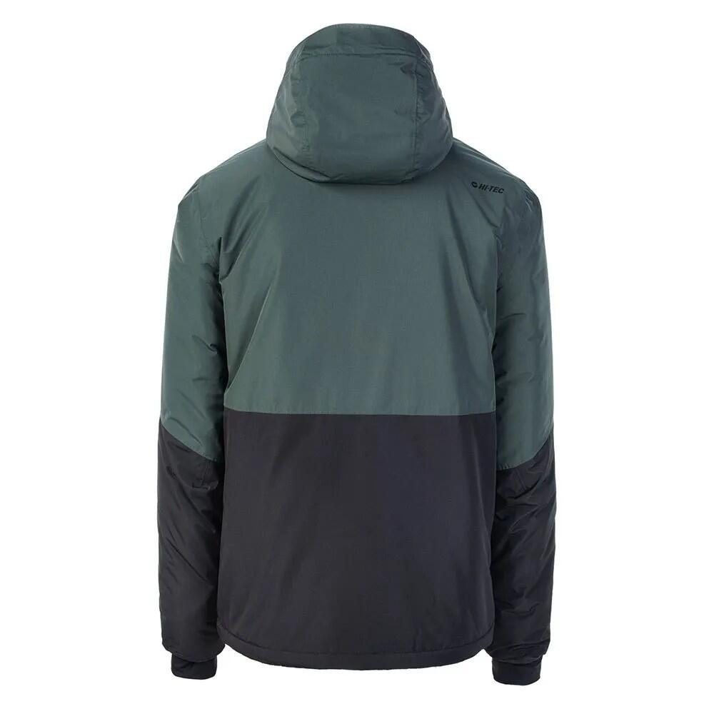 Uomo Blocchi Di Colore Giacca Hi-Tec Moren Nero Verde 2/5